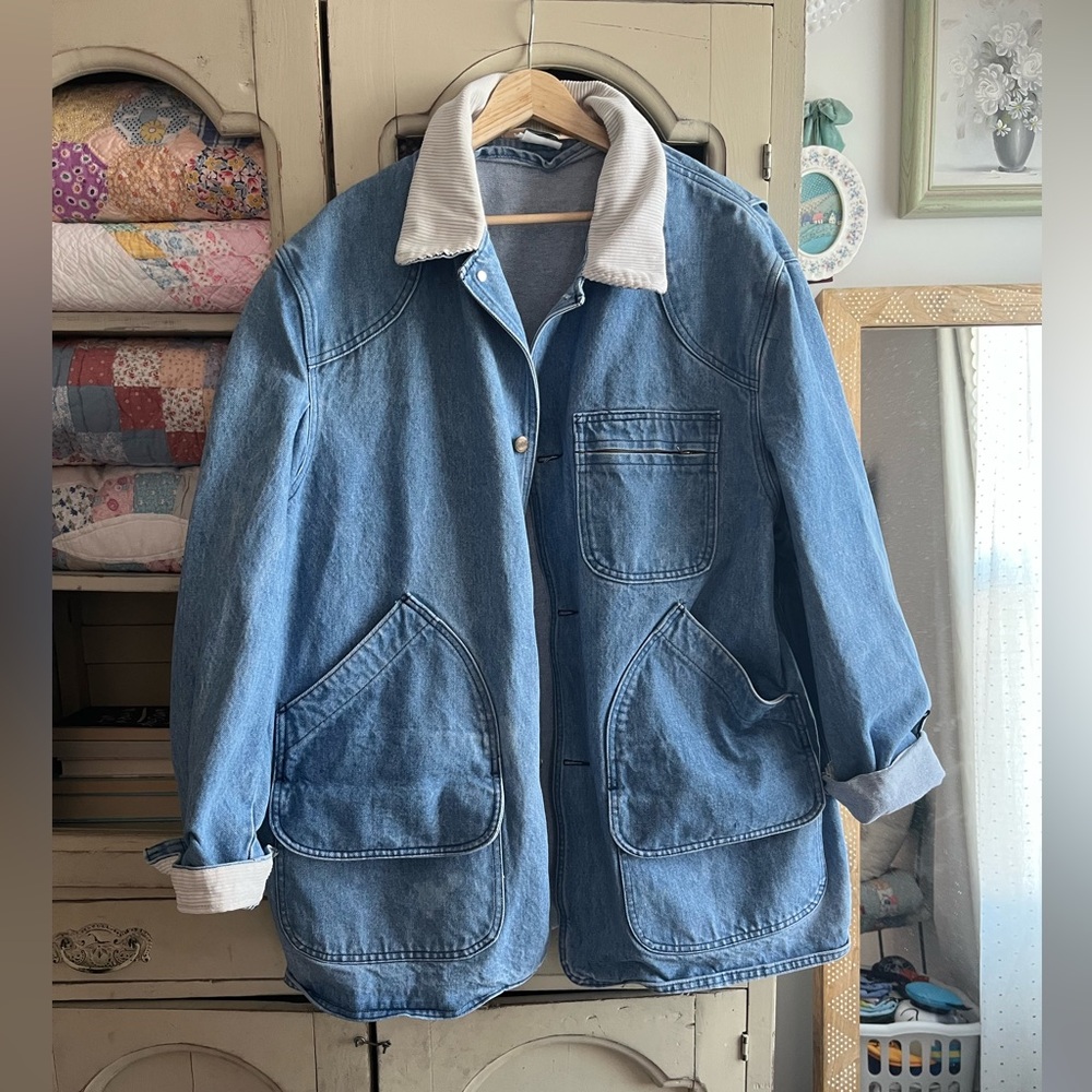 L.L. Bean Denim and Corduroy chore Jacket vintage sz XL